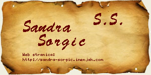 Sandra Šorgić vizit kartica